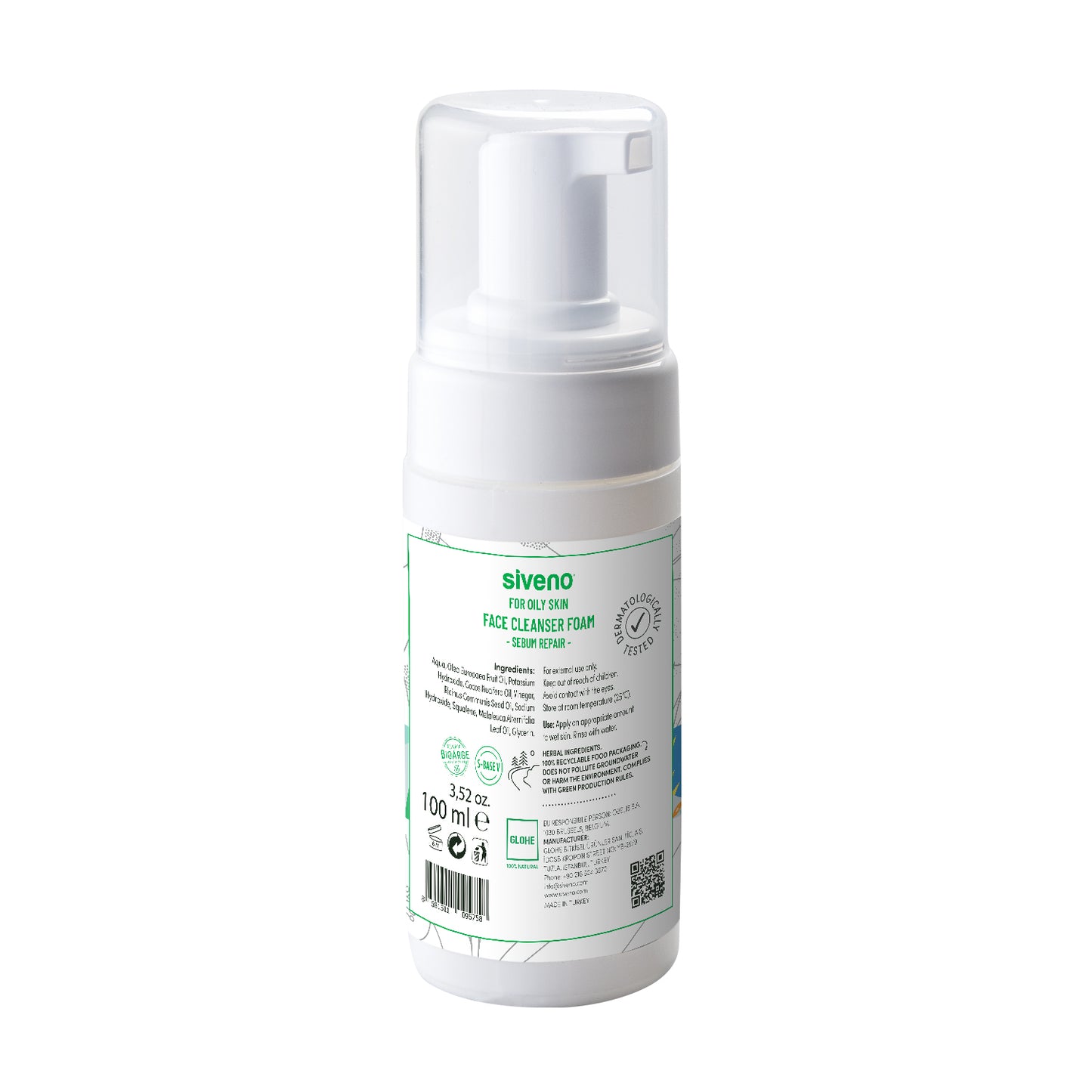 Siveno 100% Natural Face Cleansing Foam 100ml