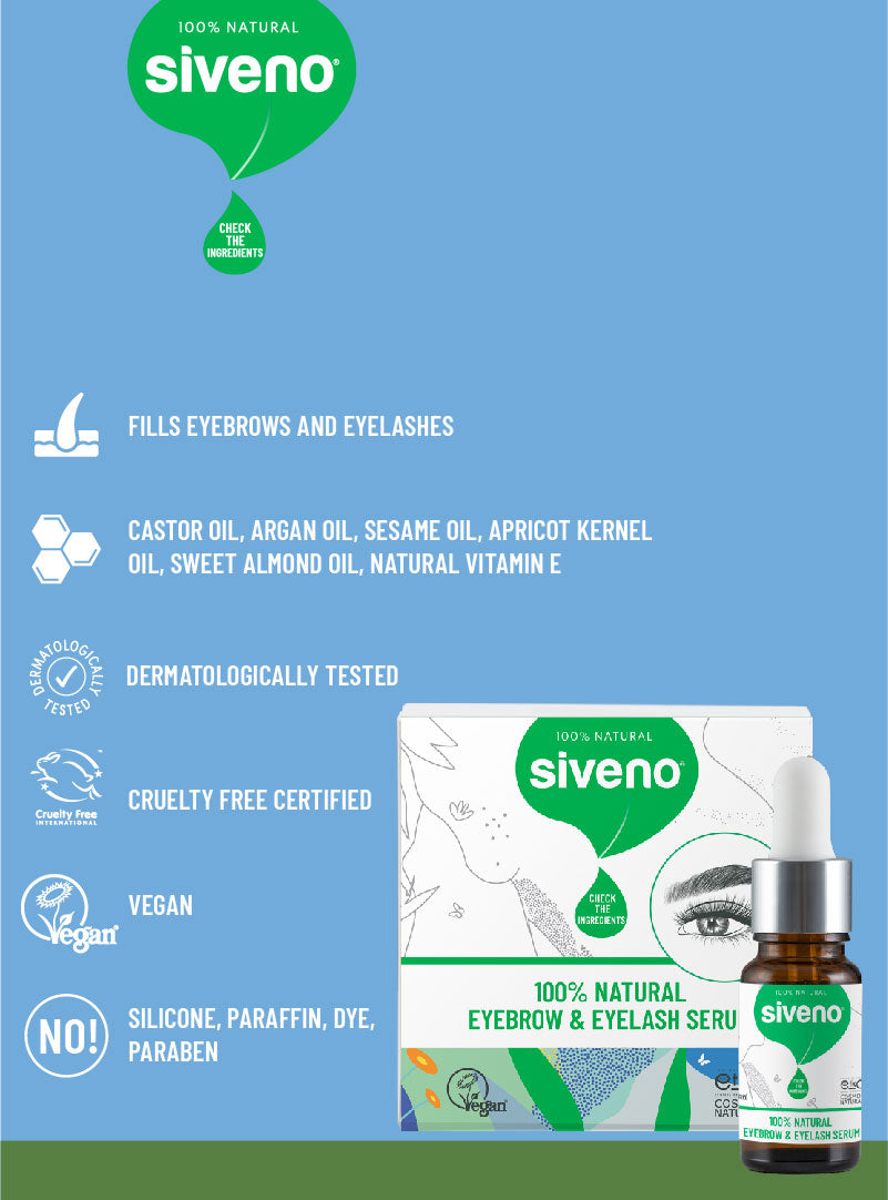 Siveno 100% Natural Eyebrow & Eyelash Serum