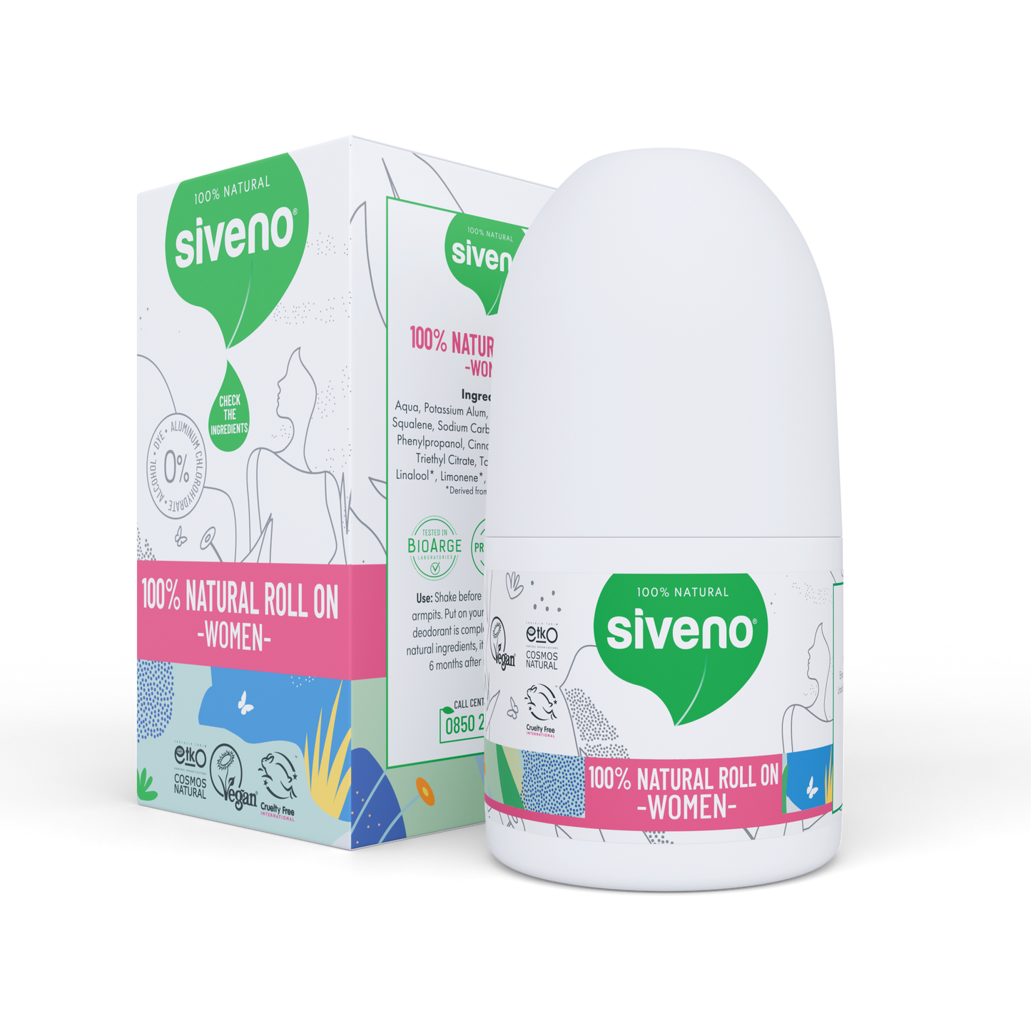 Siveno 100% Natural Roll-On WOMEN 50ml