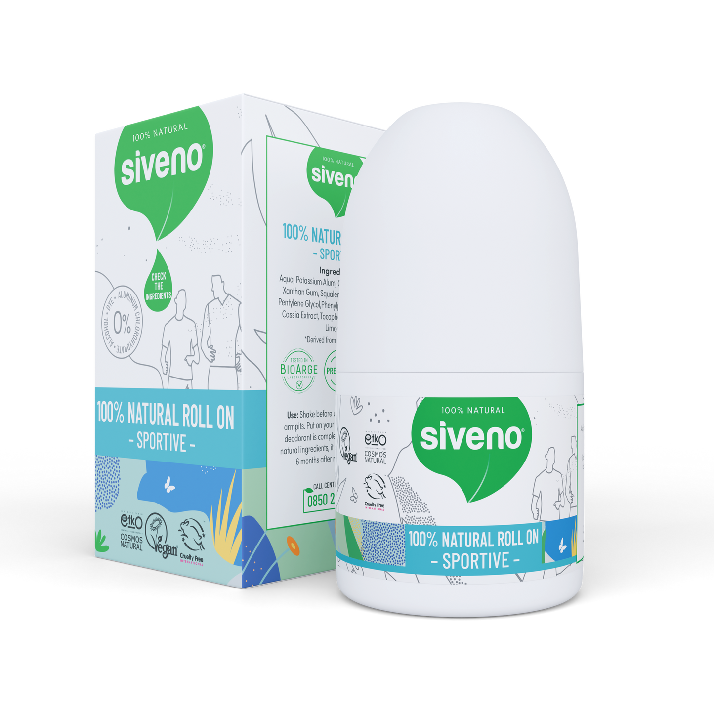 Siveno 100% Natural Roll-On SPORTIVE 50ml