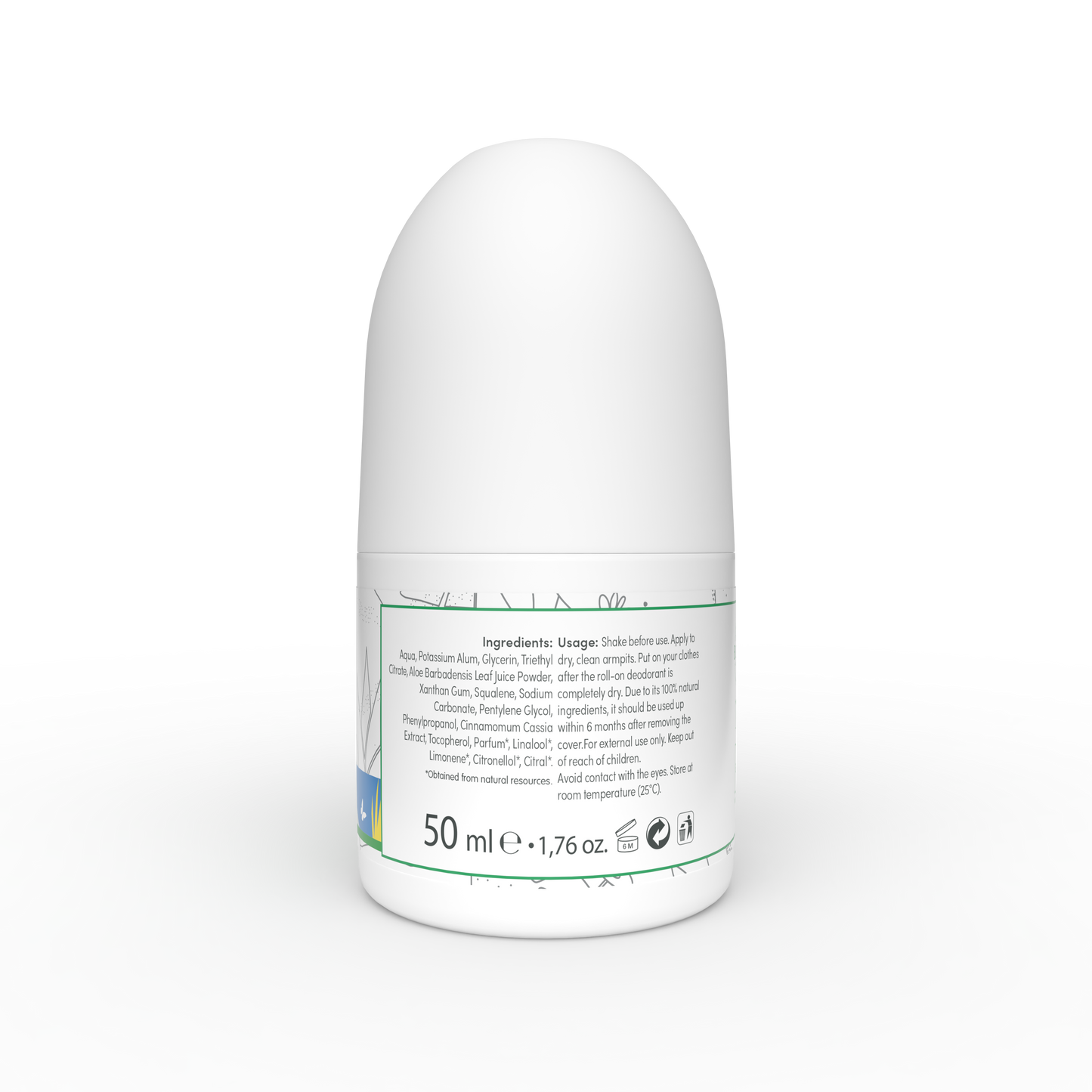 Siveno 100% Natural Roll-On Refreshing ALOE VERA 50ml