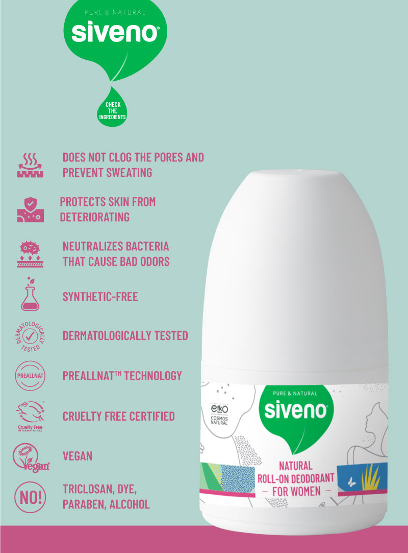 Siveno 100% Natural Roll-On WOMEN 50ml