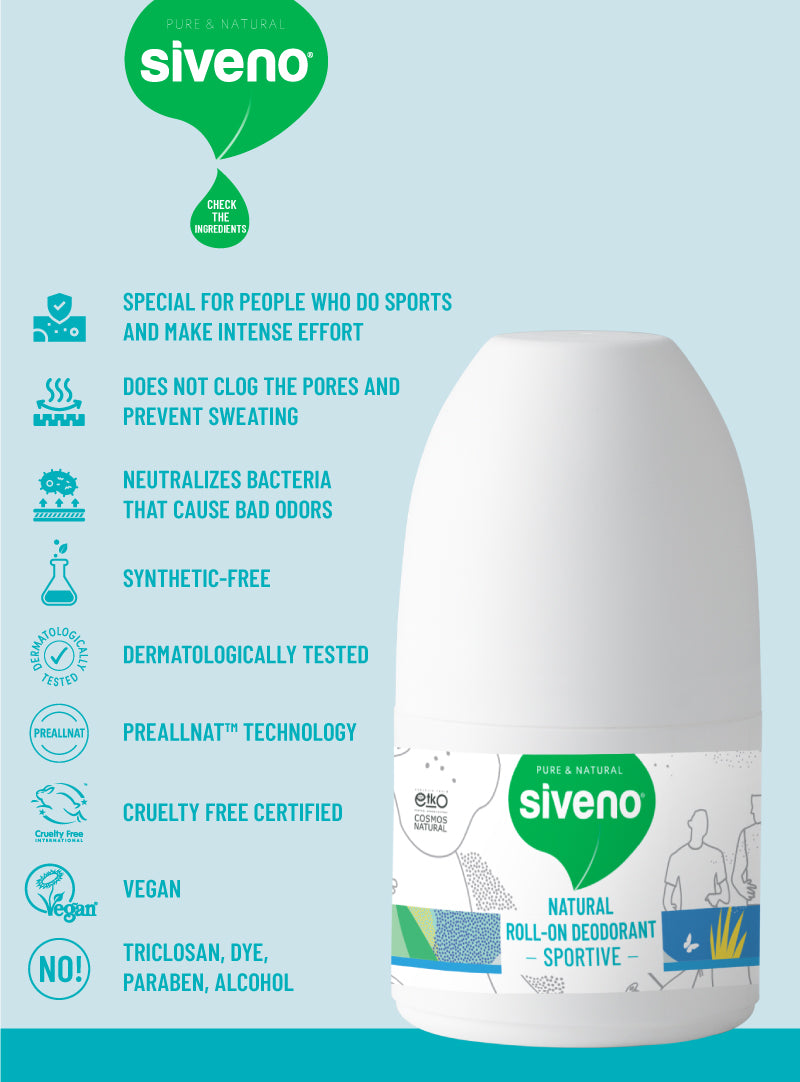 Siveno 100% Natural Roll-On SPORTIVE 50ml