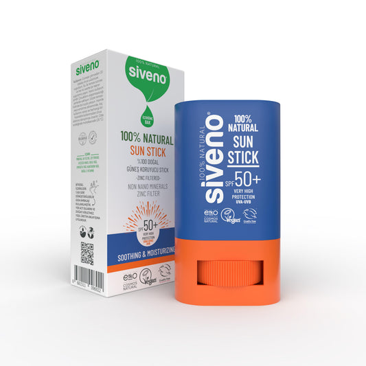 Siveno 100% Natural Sun Stick Uva & Uvb Protection, SPF 50+  15gr